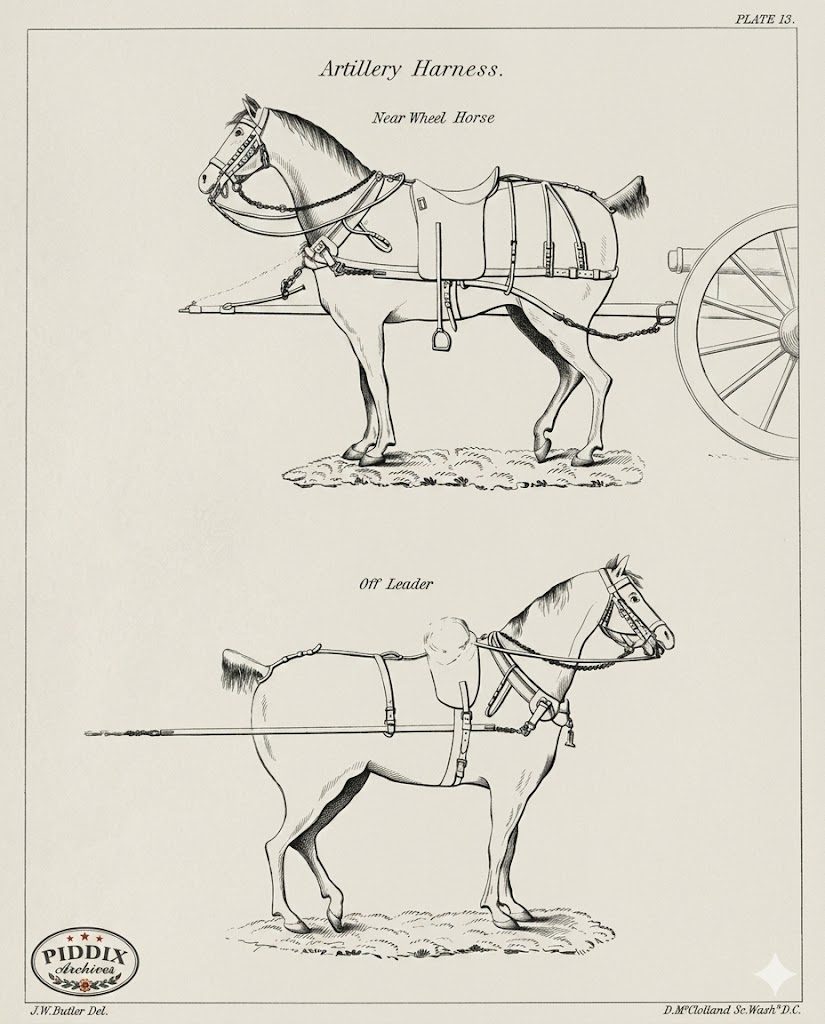 Horse with a harness - analogy for harnessing an LLM